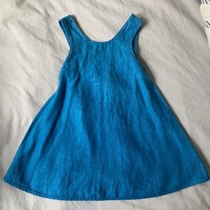 MABO Blue Apron Back Toddler Dress